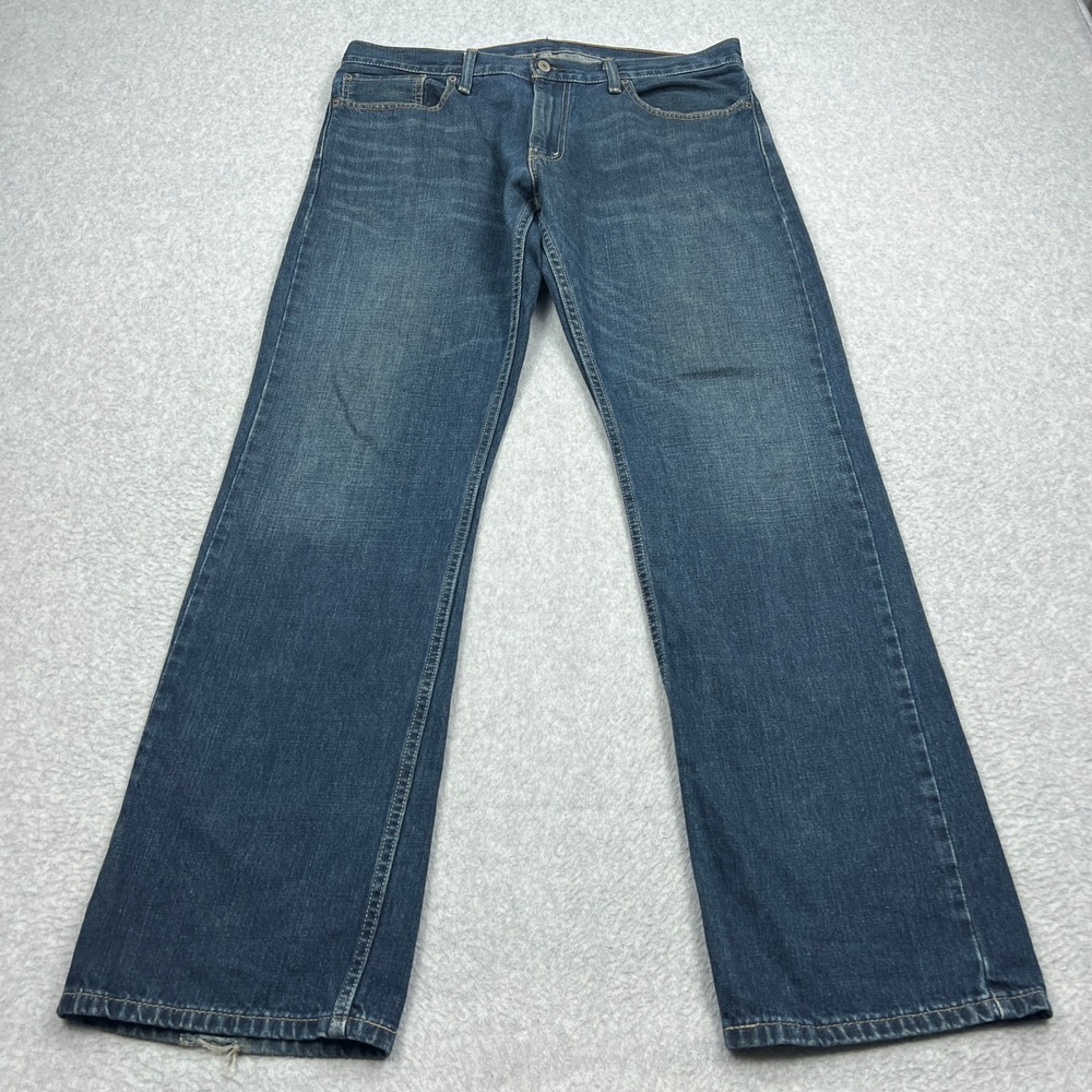 Levi's 514 Jeans Men's 36x34* Blue Straight Fit Dark Wash Denim Classic Outdoor